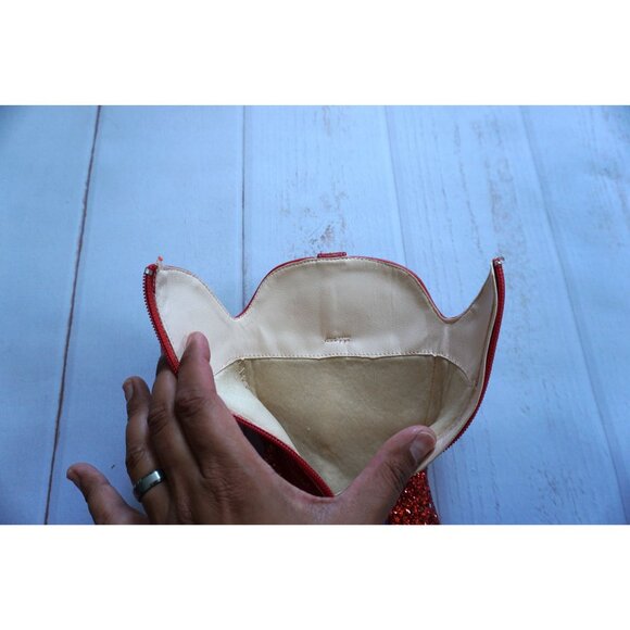 Cowboy Boots Red Glitter w/ Embroidered Design Western Style - Size 12 - Picture 8 of 13